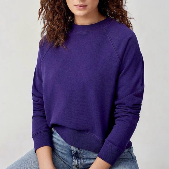 Lou & Grey Tops - Loft Lou & Grey Raglan French Terry Sweatshirt in Violet Purple Size L